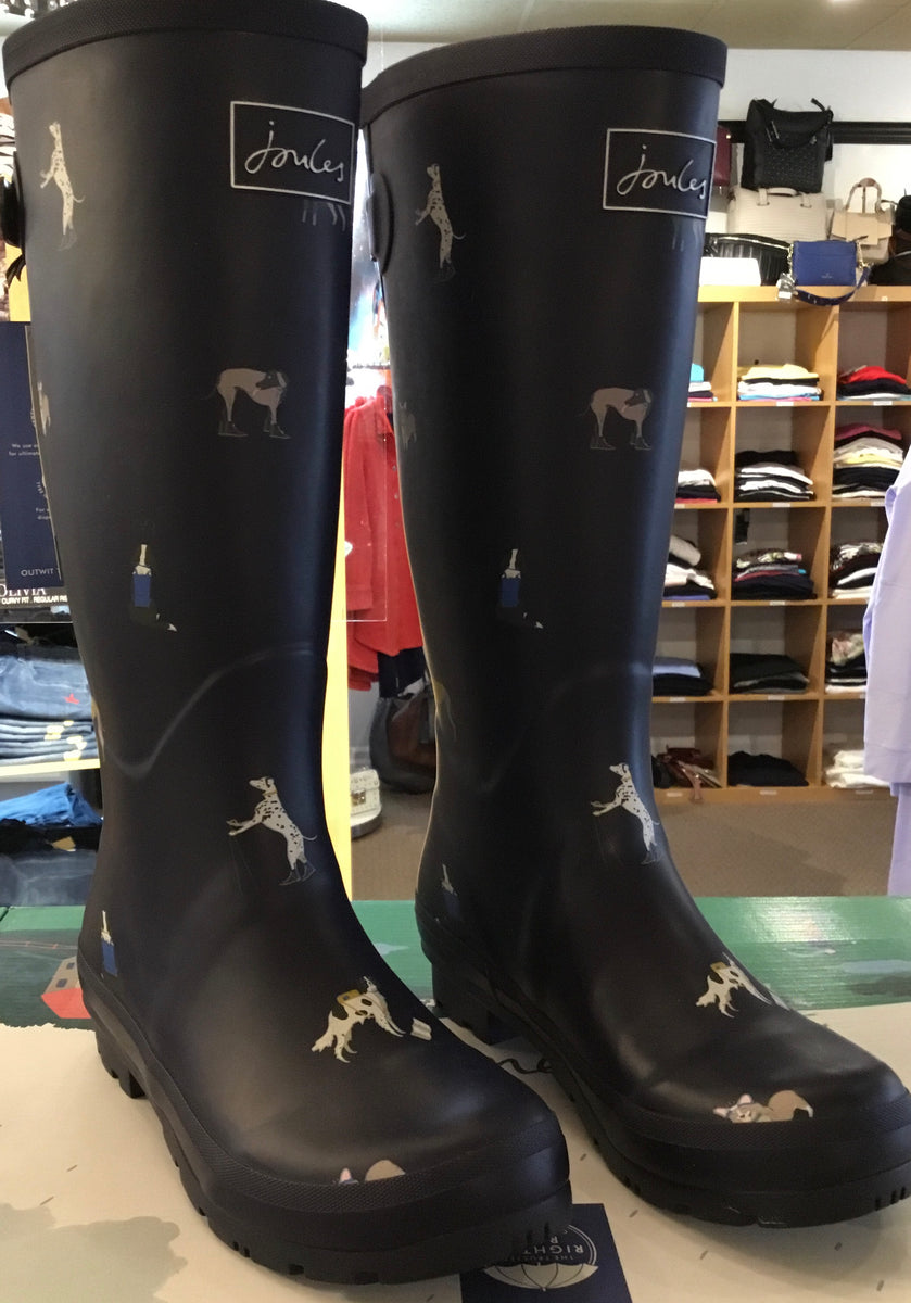 Joules welly dogs print rain boots hotsell