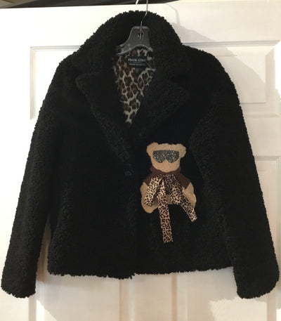 Frank Lyman Boucle Teddy Bear Jacket Black 253878 – Apropos for