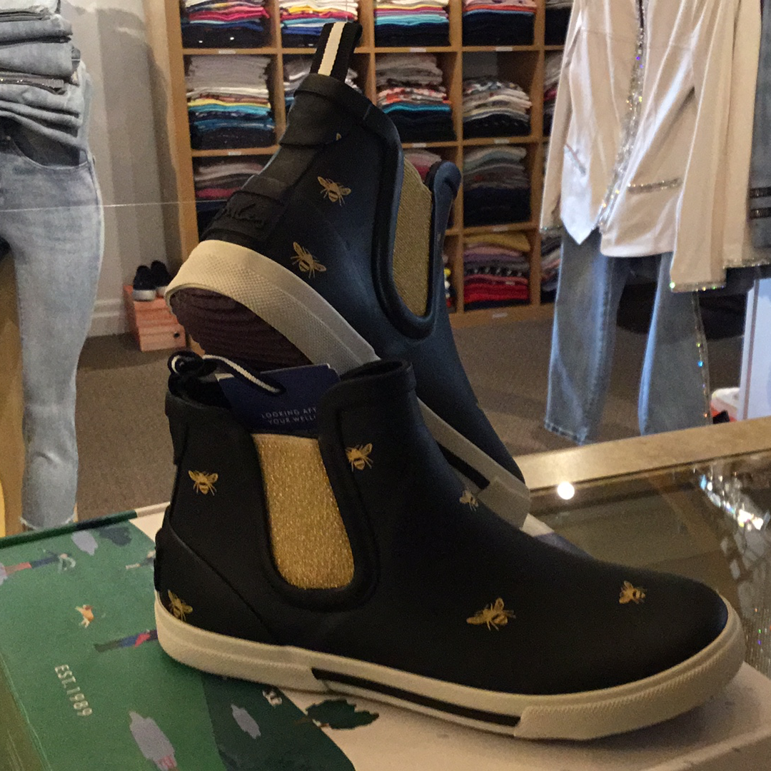 Joules gold bee wellies on sale
